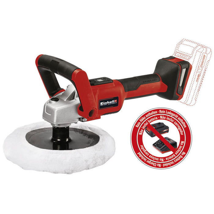 BATTERY POLISHER EINHELL CE-CP 18/180 Li E-SolPXC 18 V, WITHOUT BATTERY AND CHARGER, 180 mm