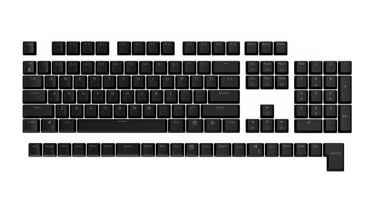 ENDORFY Mechanical Keyboard Caps - 124 pcs PBT - Black