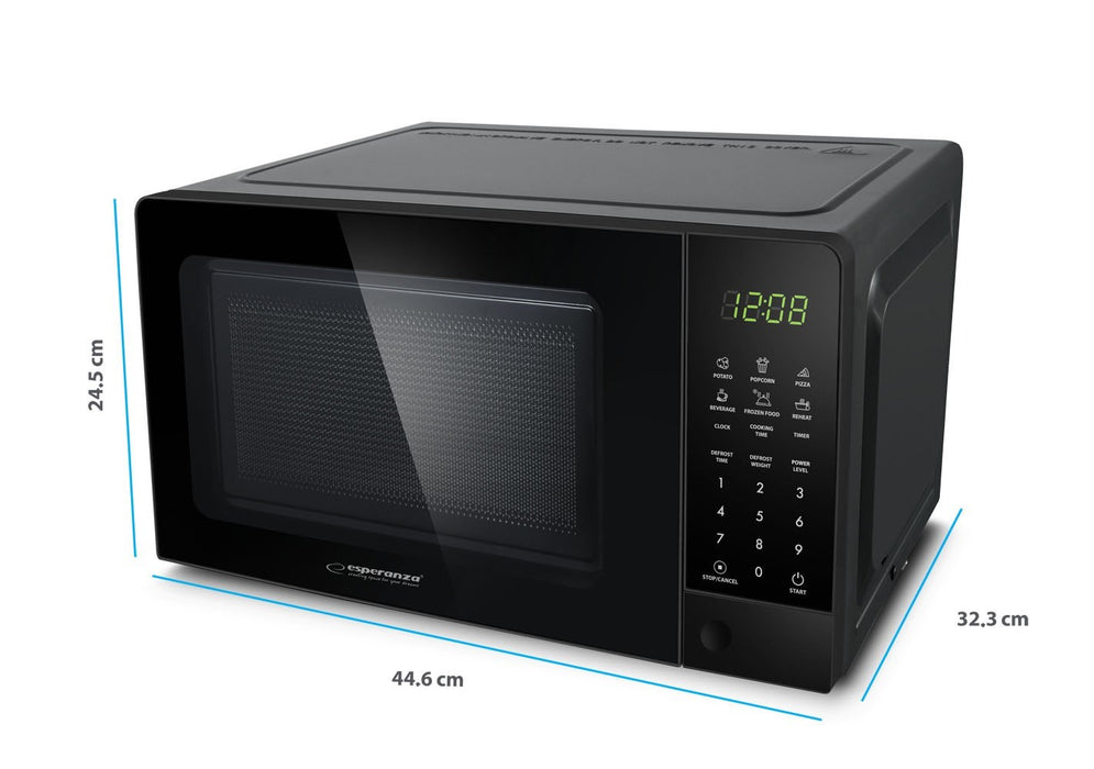 Esperanza EKO009 microwave Black Solo microwave Countertop 20 L 700 W