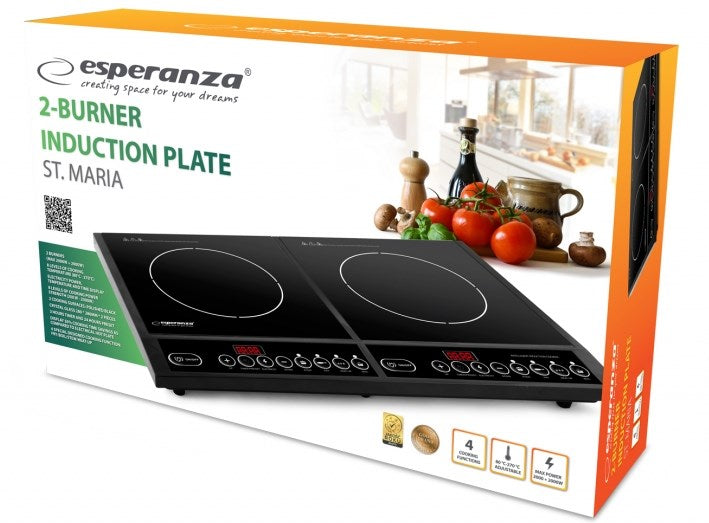 Esperanza EKH008 hob Black Countertop Zone induction hob 2 zone(s)