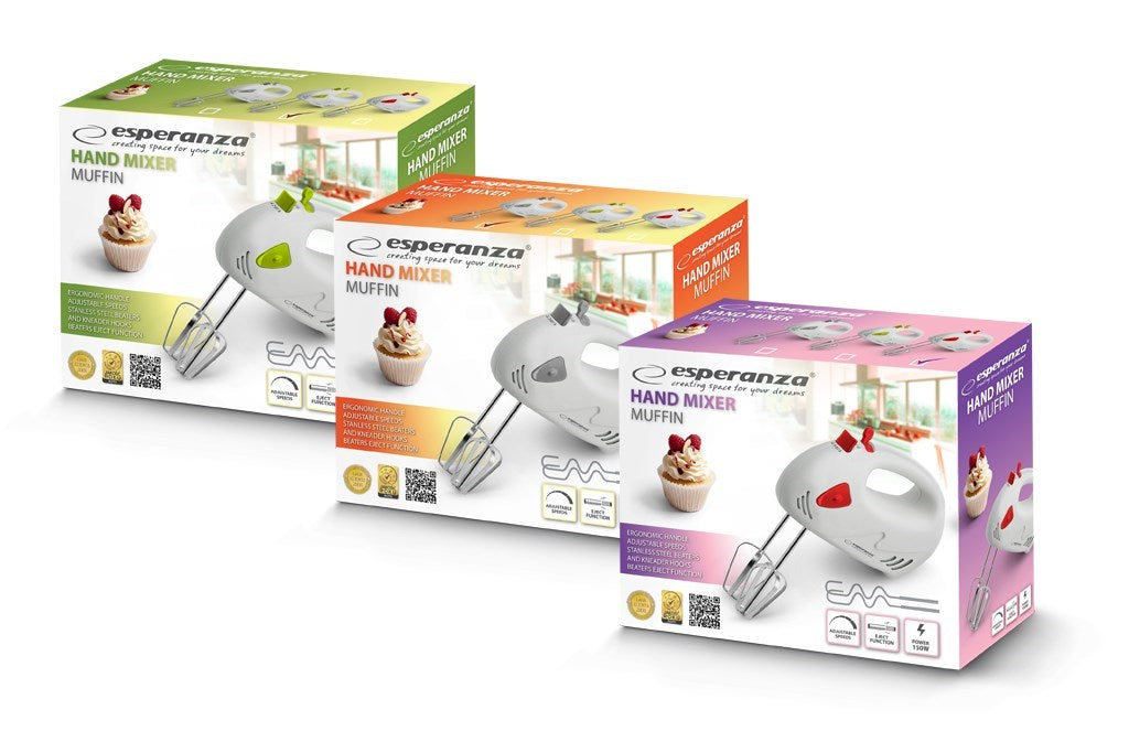 Esperanza EKM007G mixer Hand mixer 150 W Green, White