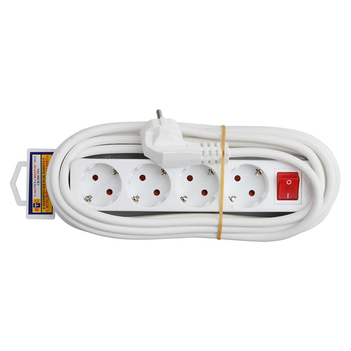 SPLITTER WITH CABLE ETC 4 SOCKETS 5M WITH KEY 14951