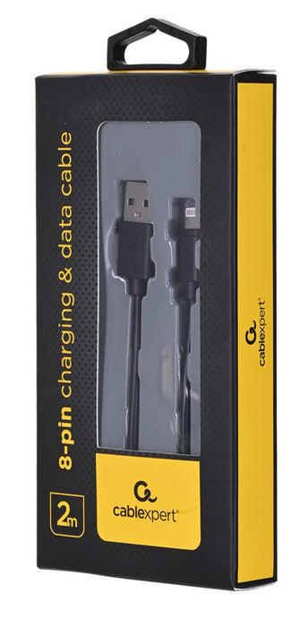 Gembird CC-USB2-AMLM-2M lightning cable Black