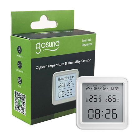 Zigbee Gosund ST17 LCD smart temperature and humidity sensor Tuya