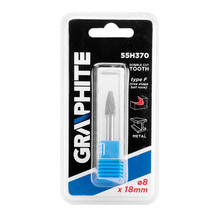 CARBIDE ROUND MILLER FOR METAL 8X18 MM GRAPHITE 55H370