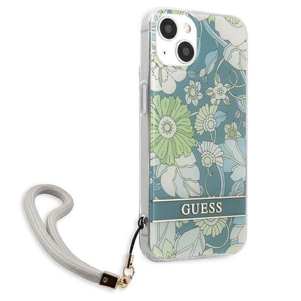 Guess GUHCP13MHFLSN iPhone 13 6.1&quot; green/green hardcase Flower Strap