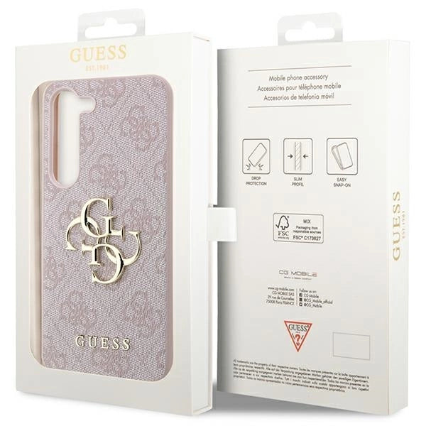 Guess GUHCS23S4GMGPI S23 S911 pink/pink hardcase 4G Big Metal Logo