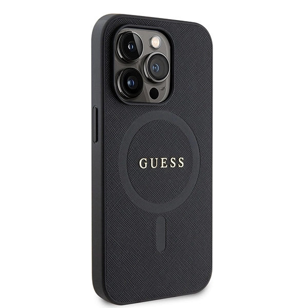 Guess GUHMP15LPSAHMCK iPhone 15 Pro 6.1" black/black hardcase Saffiano MagSafe