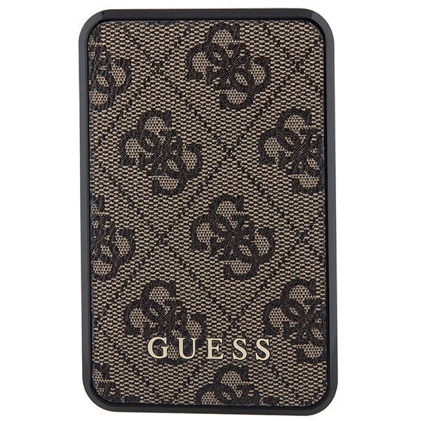 Guess Powerbank 18W GUPB10DP4GEGW 10000mAh brown/brown 4G Leather Metal Logo