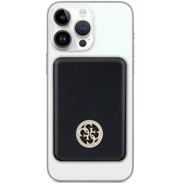 Guess MagSafe 4G Strassed Metal Logo induction power bank 5W 3000mAh - black