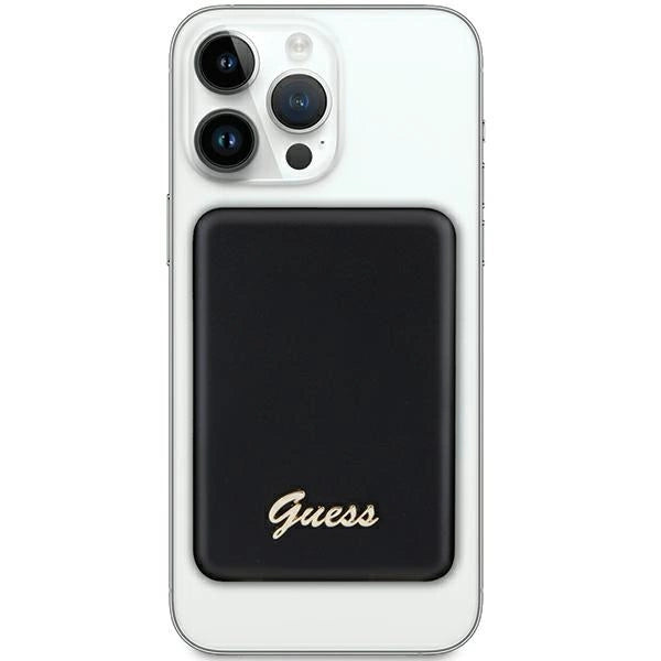 Guess MagSafe Metal Script Logo induction power bank 5W 3000mAh - black