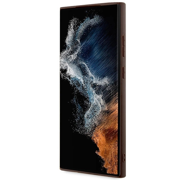 Guess 4G Big Metal Logo case for Samsung Galaxy S24 Ultra - brown