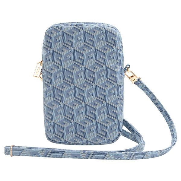 Guess Zip GCube Bottom Stripe phone bag - blue