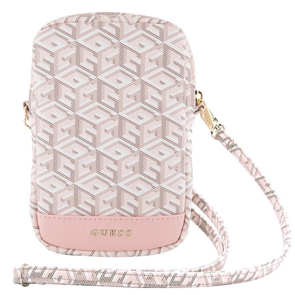 Guess Zip GCube Bottom Stripe phone bag - pink