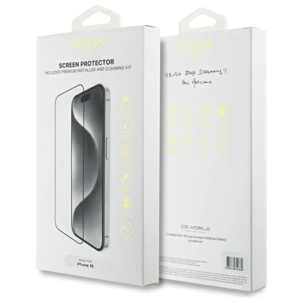 Guess Screen Protector 2.5D Outline tempered glass for iPhone 16