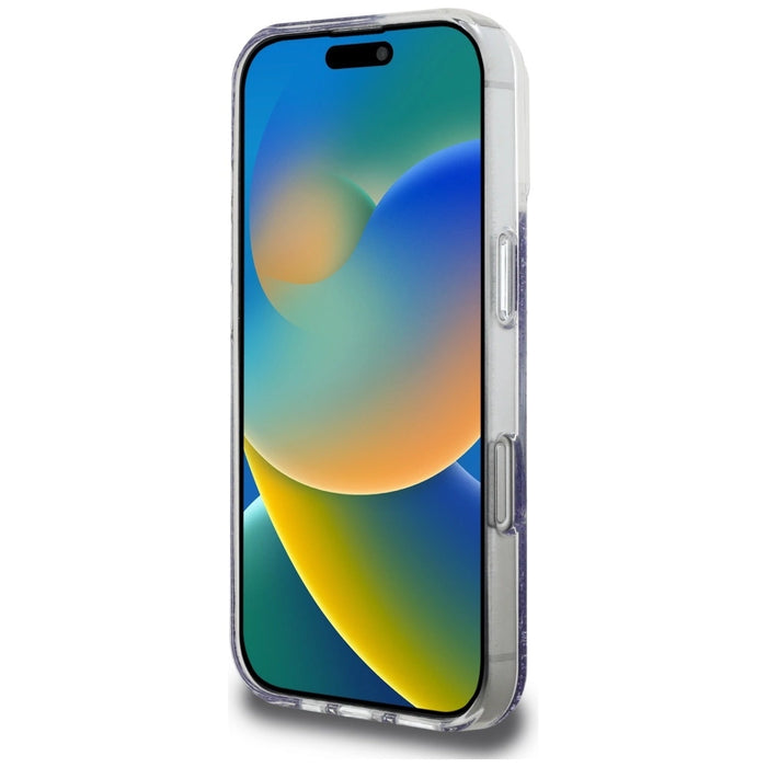 Guess HC Resin Bottom Glitter MagSafe case for iPhone 16 Pro - purple