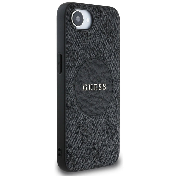 Guess 4G Circle Classic Logo MagSafe case for iPhone 16e - black