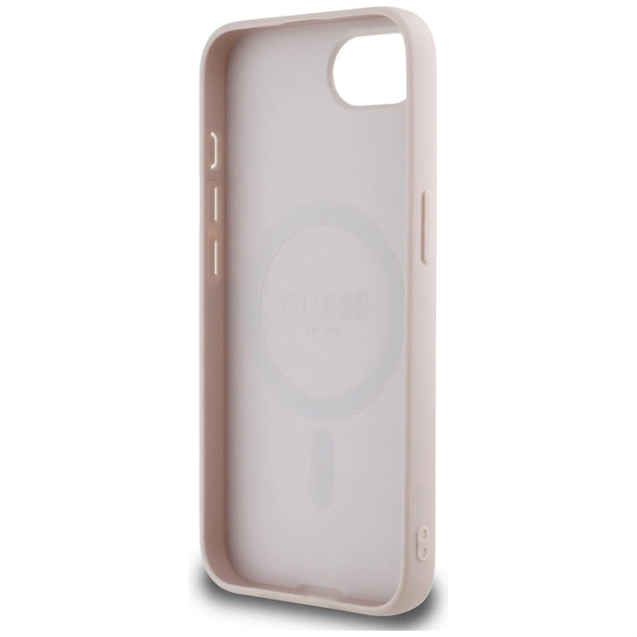 Guess 4G Circle Classic Logo MagSafe case for iPhone 16e - pink