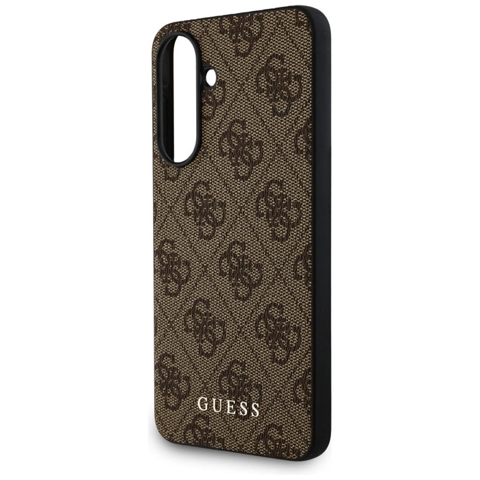 Guess 4G Metal Gold Logo Case for Samsung Galaxy A56 - Brown
