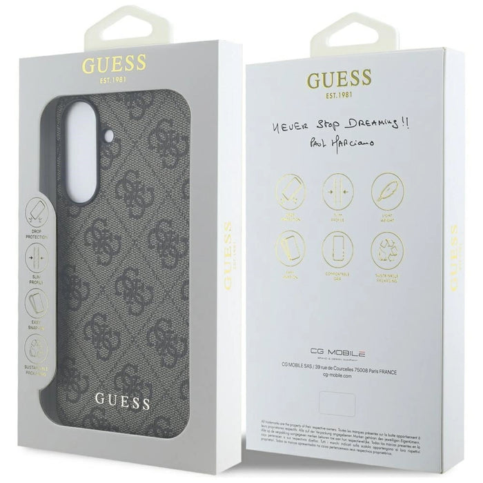 Guess 4G Metal Gold Logo Case for Samsung Galaxy A56 - Brown