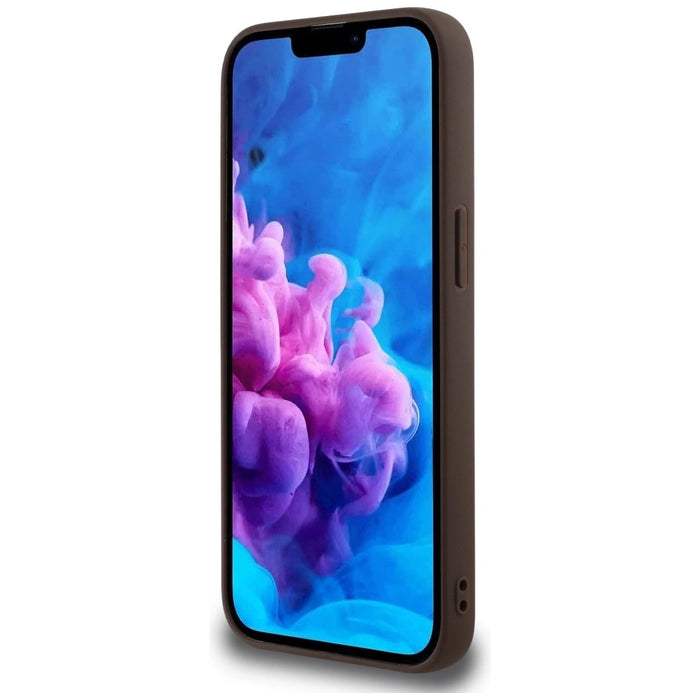 Guess 4G Ring Classic Logo MagSafe iPhone 16e Case - Brown