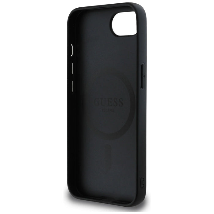Guess 4G Ring Triangle Logo MagSafe case for iPhone 16e - black