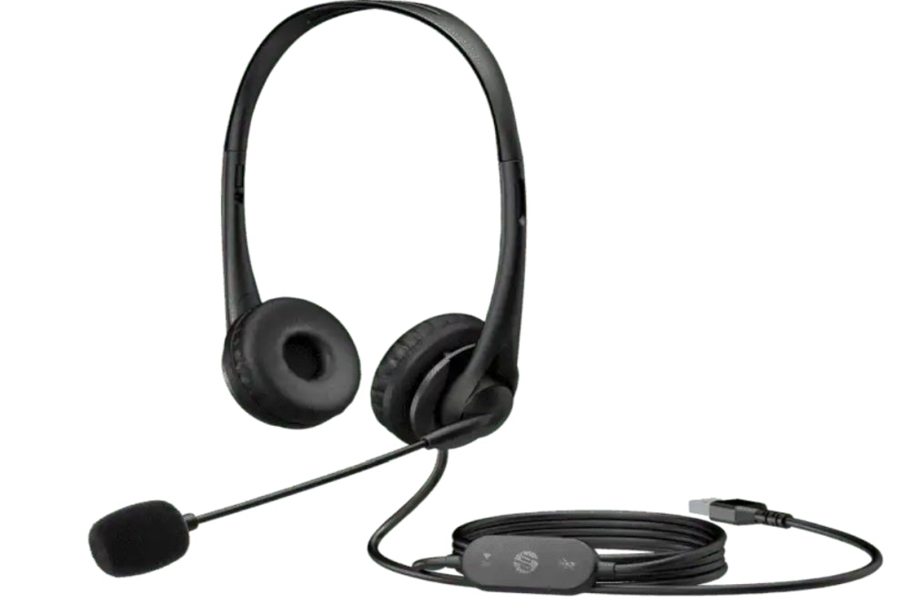 Headphones with Microphone HP Auriculares estéreo USB HP G2 Black