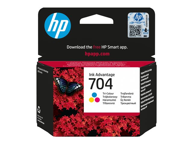 HP 704 original Ink cartridge CN693AE 445 tri-colour standard capacity 200 pages