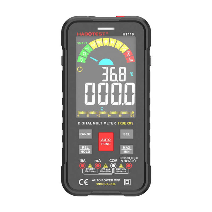 Digital Universal Multimeter Habotest HT116 True RMS , NCV