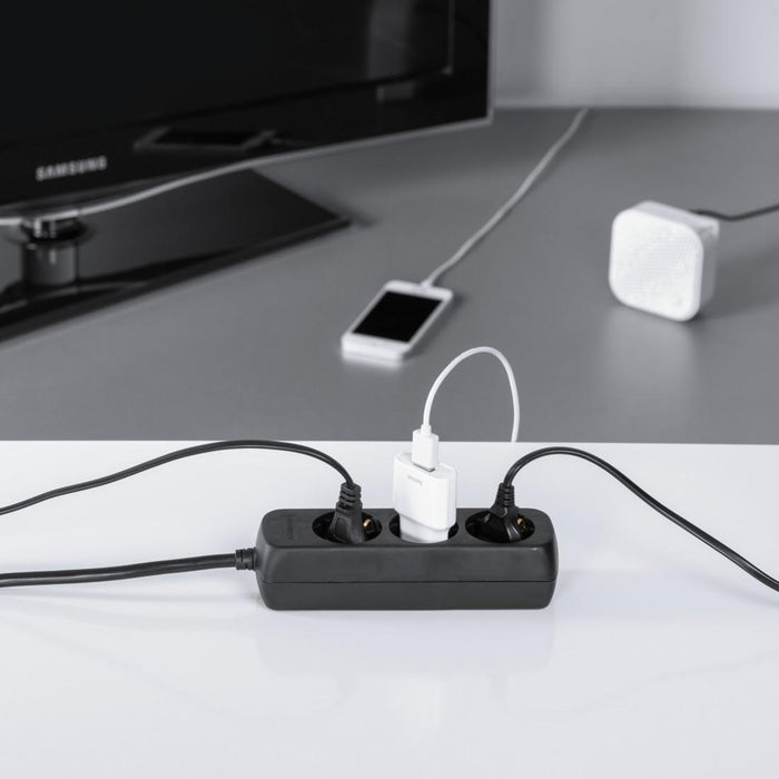 HAMA power strip, 3 sockets, 108841