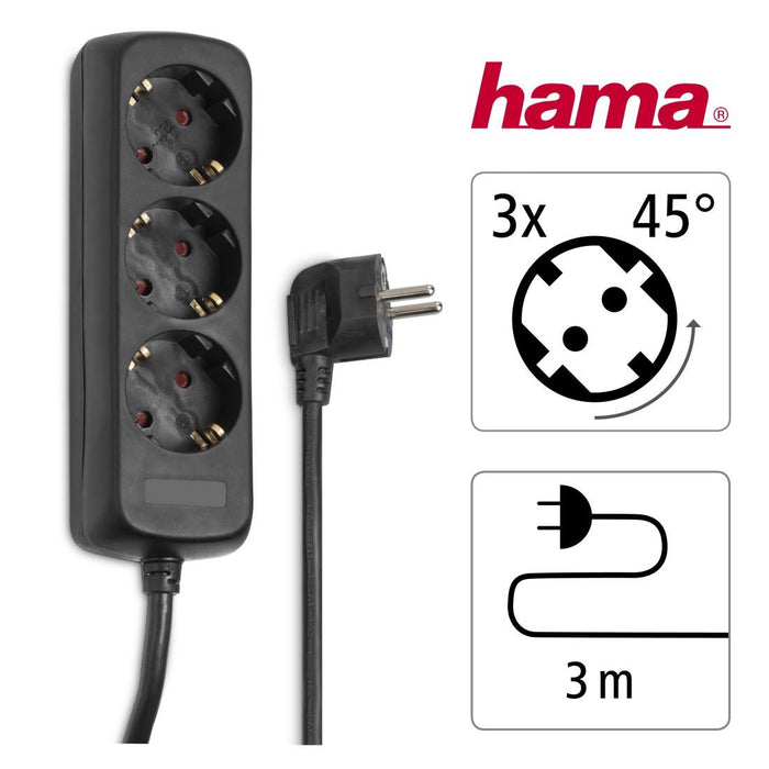 HAMA power strip, 3 sockets, 108841