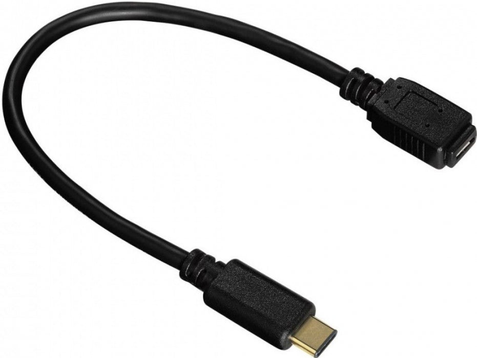 Cable HAMA 135718 USB-C male - MICRO USB female, 480MB/s, 0.15m