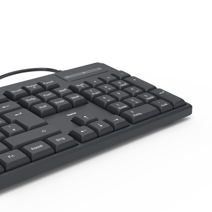 HAMA Wired keyboard CK-100, Cyrillic, USB-C, USB-A