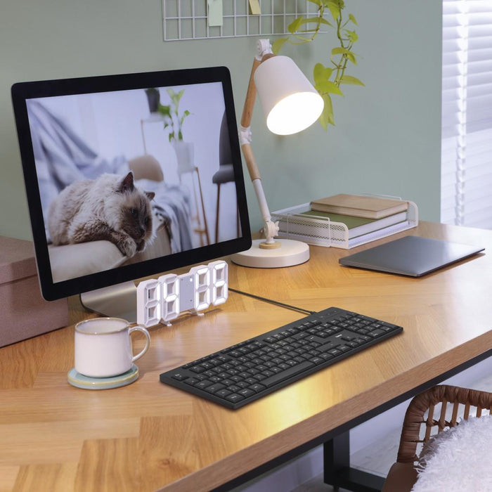 HAMA Wired keyboard CK-100, Cyrillic, USB-C, USB-A