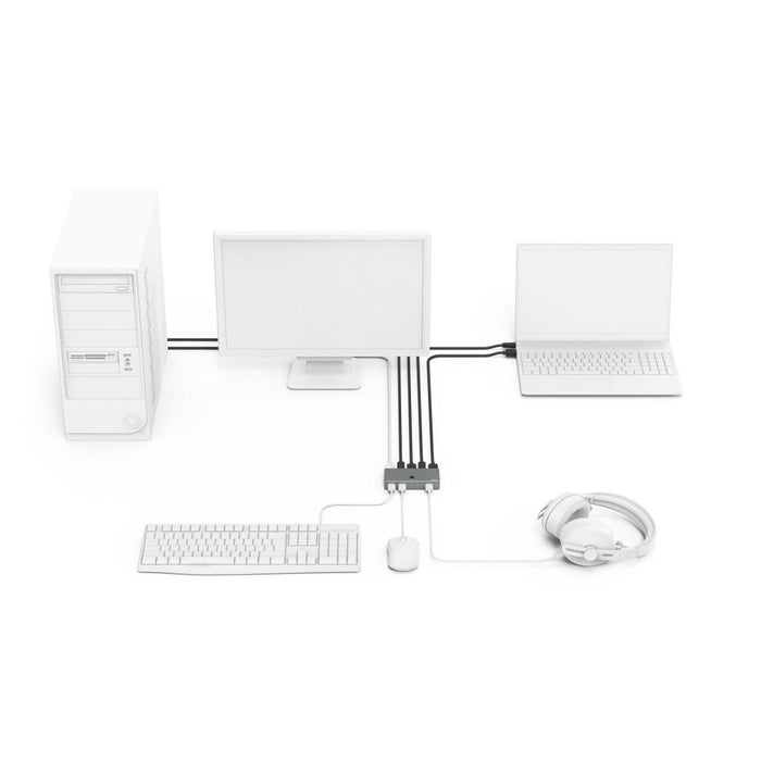 KVM switch Hama Connect2Switch, 4-port, USB, HDMI, Incl. cables