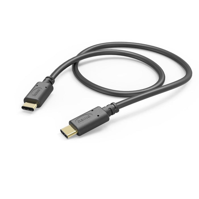 Cable HAMA USB-C male - USB-C male, 1.5m, 480Mb/s, gold-plated connectors, black