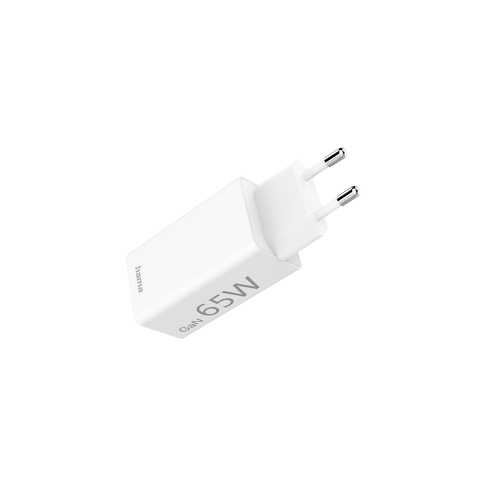 Зарядно устройство Hama 201643 100-240V PD/QC/GaN 65W 1xUSB-C 1xUSB-A