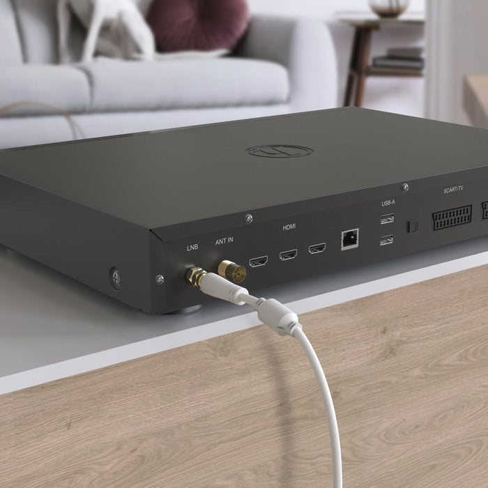 HAMA Coaxial antenna cable SAT, F-Plug - F-Plug, 1.5 m, 100 dB, 205251