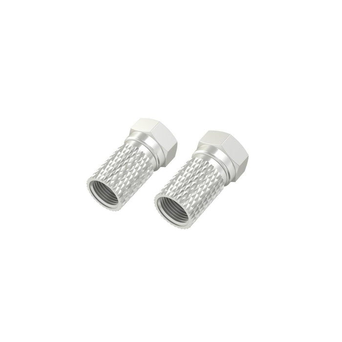 HAMA adapter, F-connector male, Metal, 4 pieces
