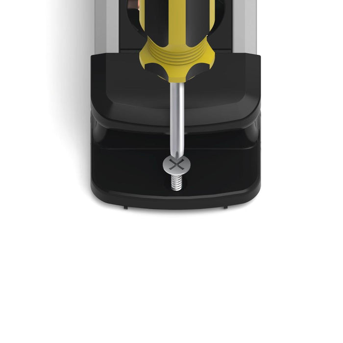 Alum. Hama power strip, 6-socket, wall mount, 223103