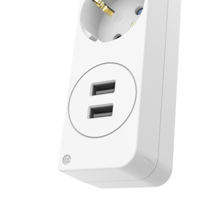 Power adapter HAMA USB 3.4A, 5 sockets, 2x USB, 3400mA, 223183