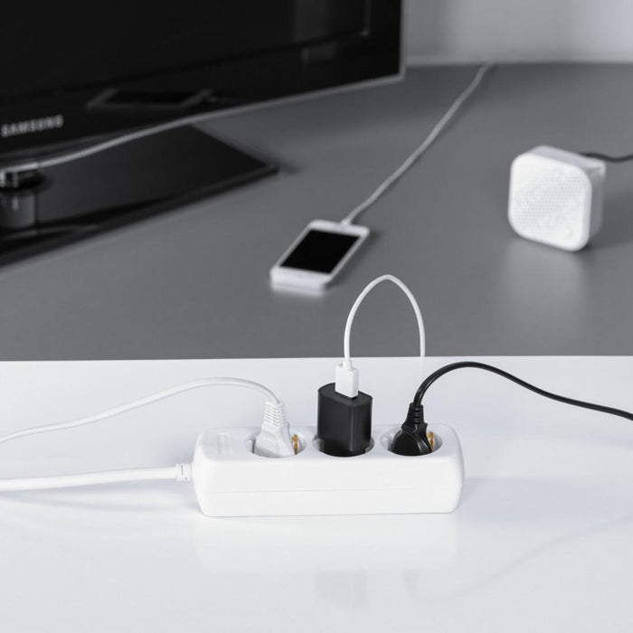 HAMA 3-socket power strip, 30381