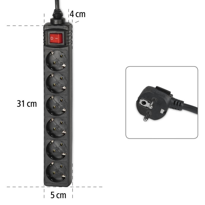 HAMA power strip, 6 sockets, 30394