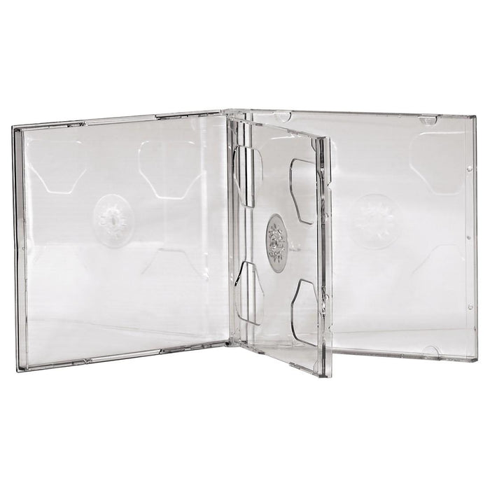 Box for CD/DVD HAMA Double Jewel Case, transparent, 5 pcs. in a package