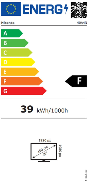 Hisense 40" A4N, Full HD 1920x1080, DLED, HDR, HLG, DTS HD, Smart TV, WiFi, WiFi Direct, 2xHDMI, 2xUSB, LAN, CI+, DVB-T2/C/S2, Black