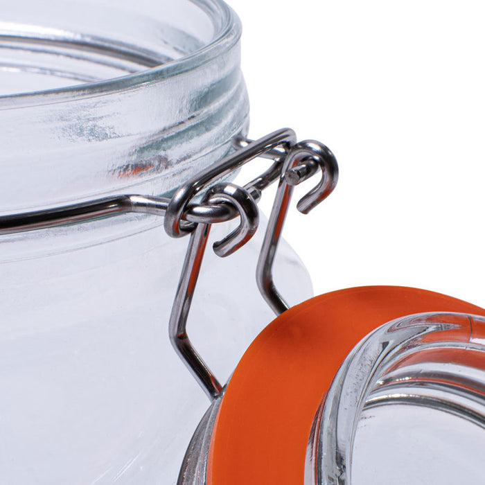 SQUARE JAR 1L WITH HORECANO CLIP