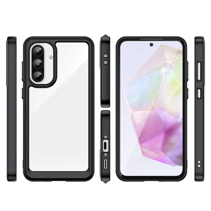 Outer Space Case for Samsung Galaxy A56 Cover with Flexible Frame - Black