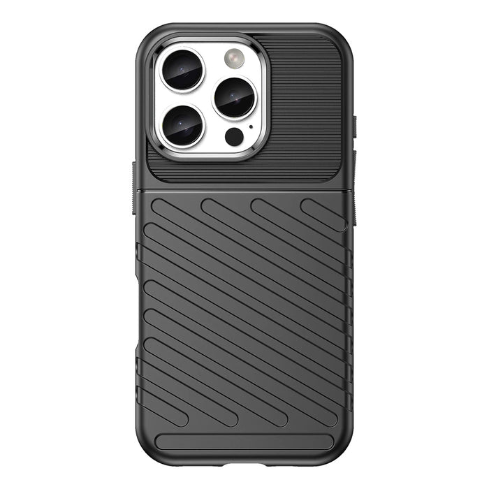 Thunder Case for iPhone 16e Silicone Armored Cover - Black