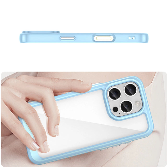 Outer Space Case for iPhone 16e Flexible Frame Cover - Blue