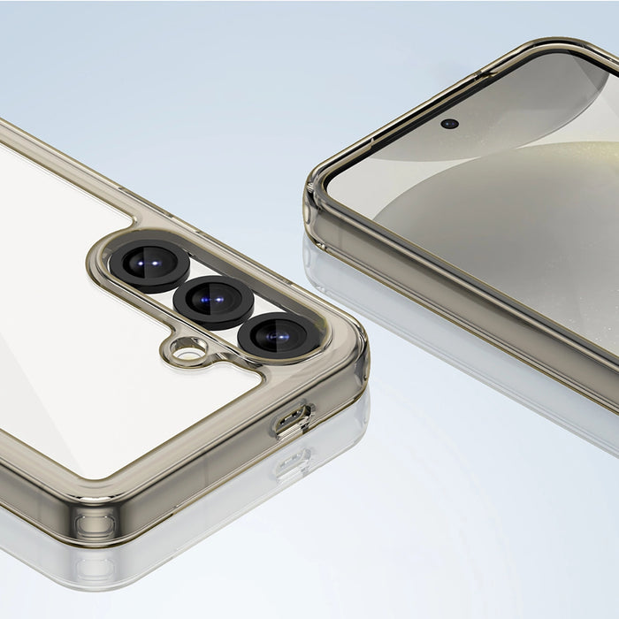 Outer Space Case for Samsung Galaxy S25 Edge Flexible Frame Cover - Translucent, Black